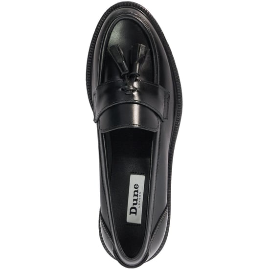 Dune Garda Leather Women's Black Loafers - Image 3