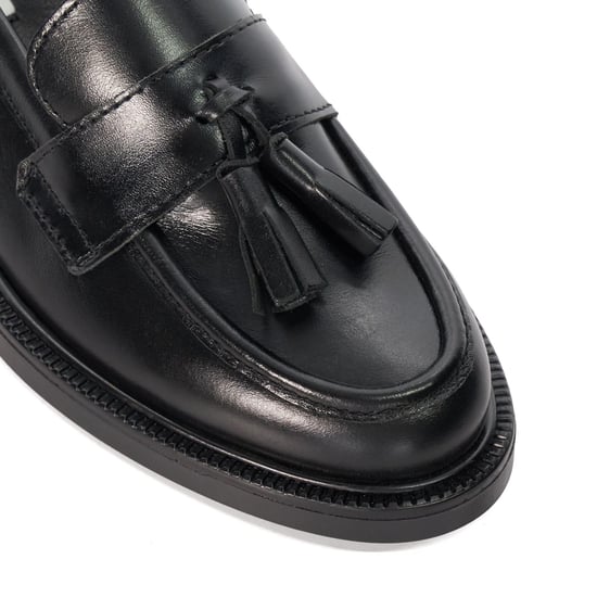Dune Garda Leather Women's Black Loafers - Image 5