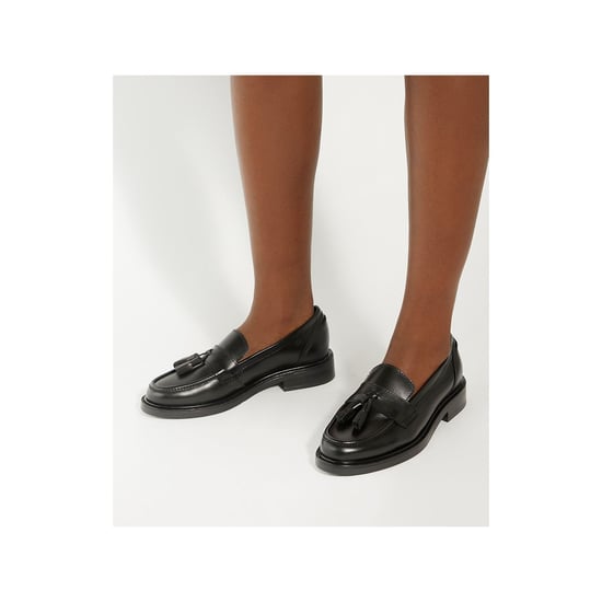 Dune Garda Leather Women's Black Loafers - Image 6