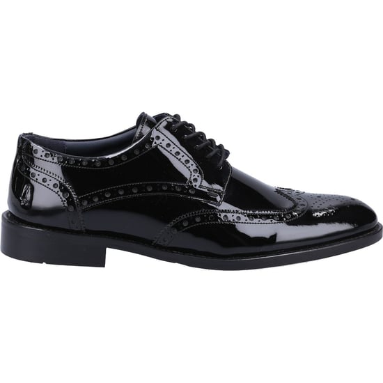 Hush Puppies Dustin Brogue Patent Leather Men's Black Patent Brogues Shoes - Image 4