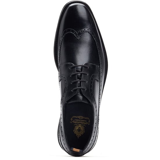 Base London Havisham Läder Herr Svarta Brogue Skor - Image 4