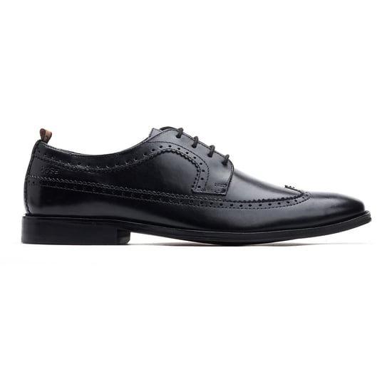 Base London Havisham Läder Herr Svarta Brogue Skor - Image 5