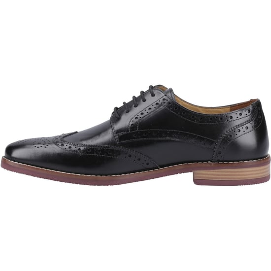Hush Puppies Mack Leren Heren Zwarte Brogues Schoenen - Image 4