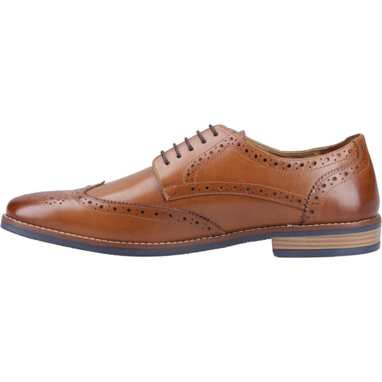 Hush Puppies Mack Leren Heren Tan Brogues Schoenen - Image 4