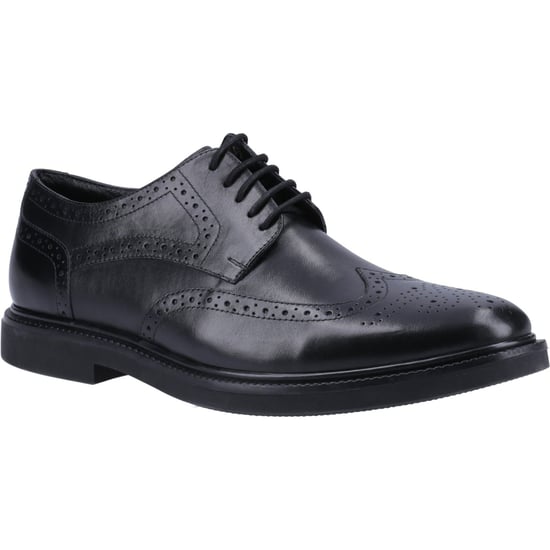 Hush Puppies Kingston Leather Men's Black Brogues Shoes - Image 1