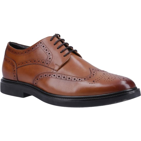 Hush Puppies Kingston Leather Men's Tan Brogues Shoes - Image 1