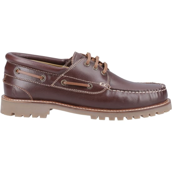 Hush Puppies Weston Leather Men's Brown Boat Shoes - Image 5