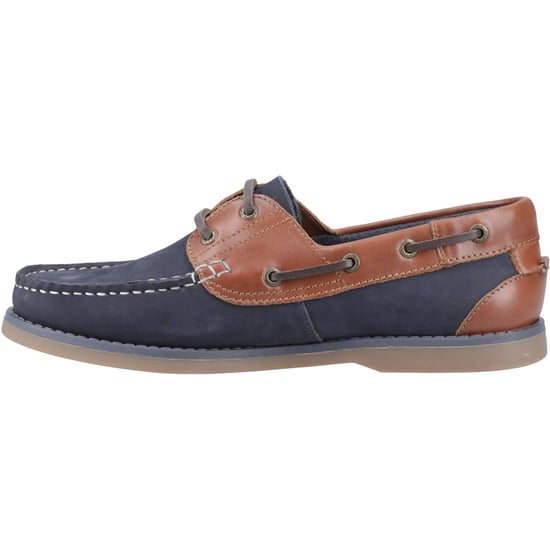 Hush Puppies Wilson Leren Mannen Marineblauwe/Tan Boten schoenen - Image 4