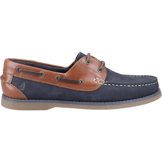 Hush Puppies Wilson Leren Mannen Marineblauwe/Tan Boten schoenen - Image 5