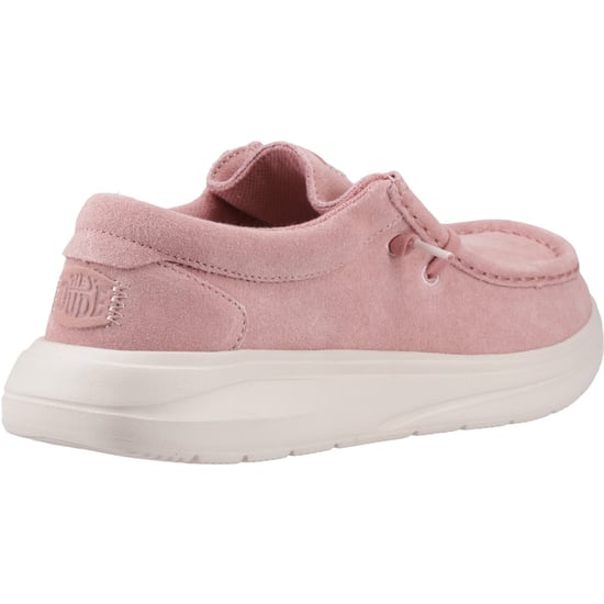 HEYDUDE Wendy COMF Suède Leren Dames Roze Roze/Flonker Rosa Moccasins Schoenen - Image 2