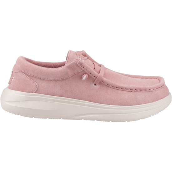 HEYDUDE Wendy COMF Suède Leren Dames Roze Roze/Flonker Rosa Moccasins Schoenen - Image 5