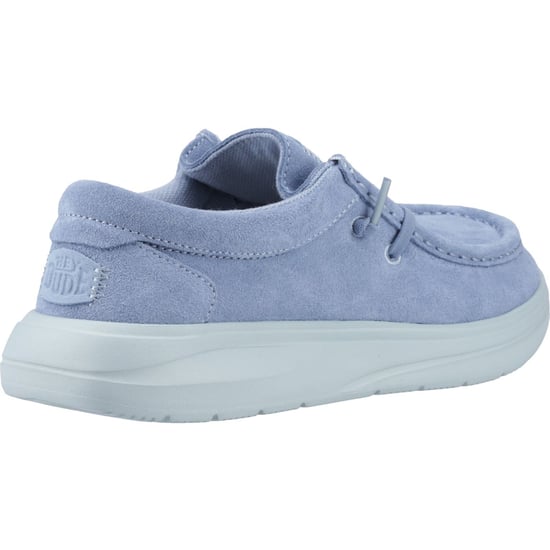 HEYDUDE Wendy COMF Suède Lederen Vrouwen Vervaagde Denim/Cloud Blauw Moccasins Schoenen - Image 2