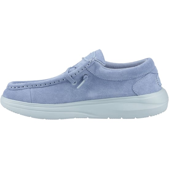 HEYDUDE Wendy COMF Suède Lederen Vrouwen Vervaagde Denim/Cloud Blauw Moccasins Schoenen - Image 4