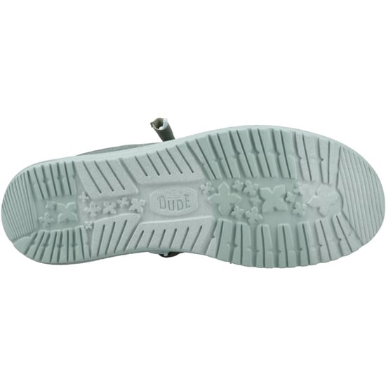 HEYDUDE Wally Canvas 100% Katoen Heren Eend Groen/IJsberg Groen Mokassins Schoenen - Image 3