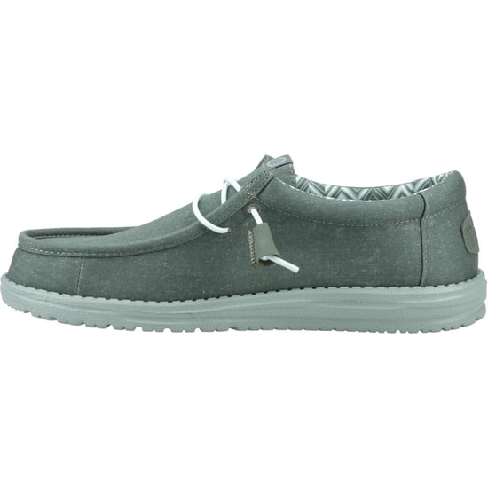 HEYDUDE Wally Canvas 100% Katoen Heren Eend Groen/IJsberg Groen Mokassins Schoenen - Image 4
