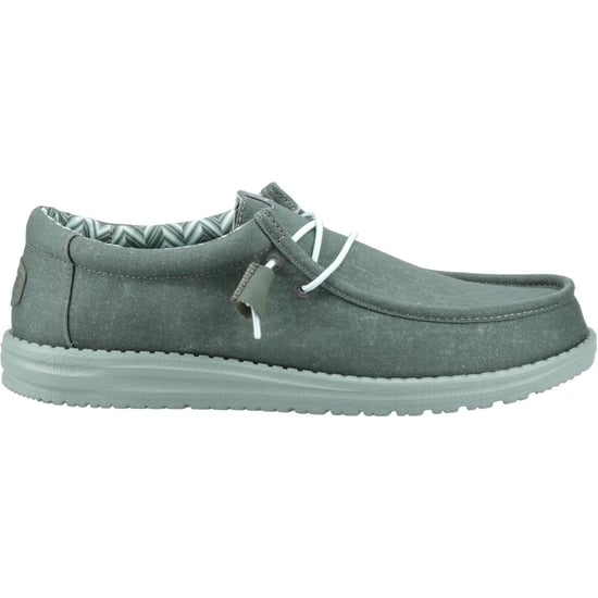 HEYDUDE Wally Canvas 100% Katoen Heren Eend Groen/IJsberg Groen Mokassins Schoenen - Image 5