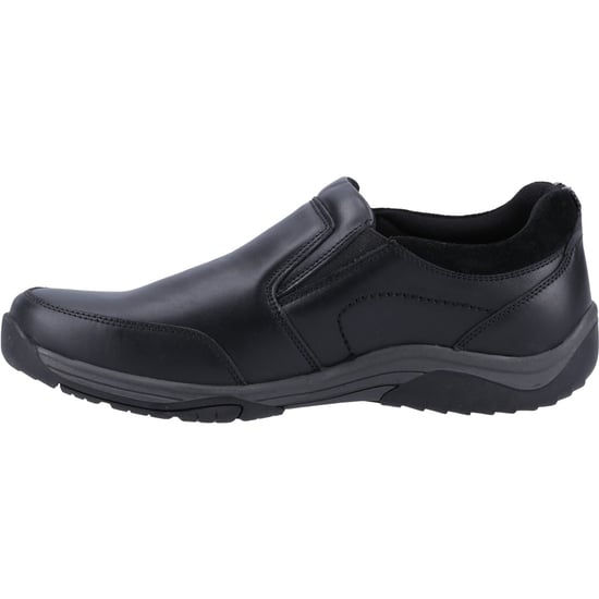Hush Puppies Donald Läder Herr Svarta Mokkasiner Skor - Image 4