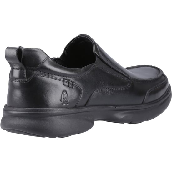 Hush Puppies Harold Leren Heren Zwarte Mocassins Schoenen - Image 2