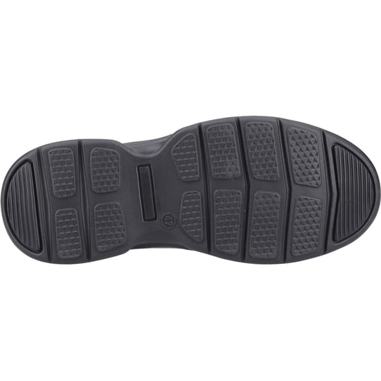 Hush Puppies Harold Leren Heren Zwarte Mocassins Schoenen - Image 3