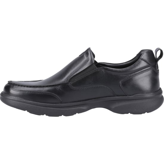 Hush Puppies Harold Leren Heren Zwarte Mocassins Schoenen - Image 4
