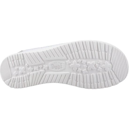 HEYDUDE Wendy Oogjes Veters Katoenmengsel Dames Ancient Blue Moccasins Schoenen - Image 3