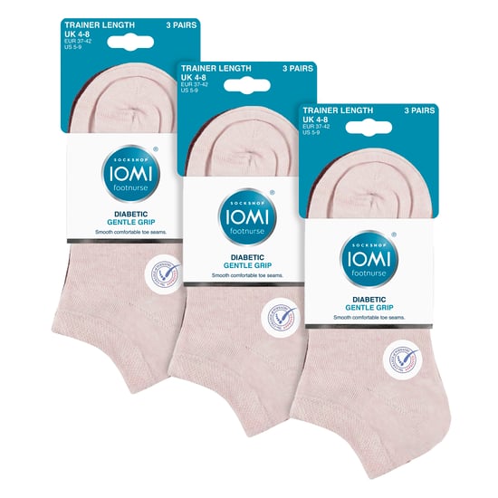 9 Pack Womens Diabetic Trainer Socks | Wide Ankle Socks for Swollen Feet - Image 2