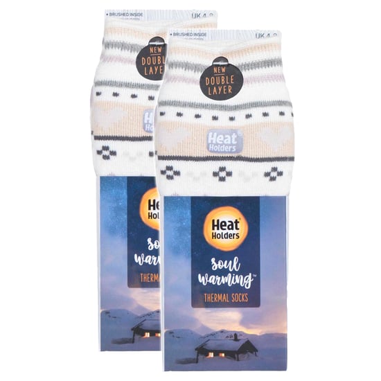 2 Par Tjejers Värmande Sockor med Grepp - Image 2