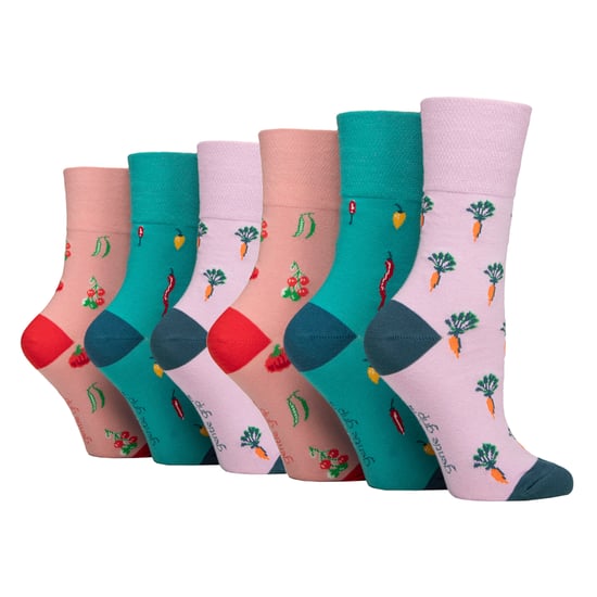 6 Pairs Ladies Non Elastic Soft Top Diabetic Socks - Image 1