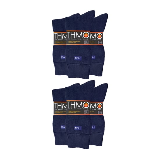 6 Paar Heren Thermische Binnen Slippersokken met Grip - Image 2
