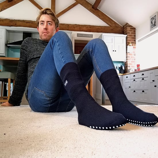 6 Paar Heren Thermische Binnen Slippersokken met Grip - Image 4