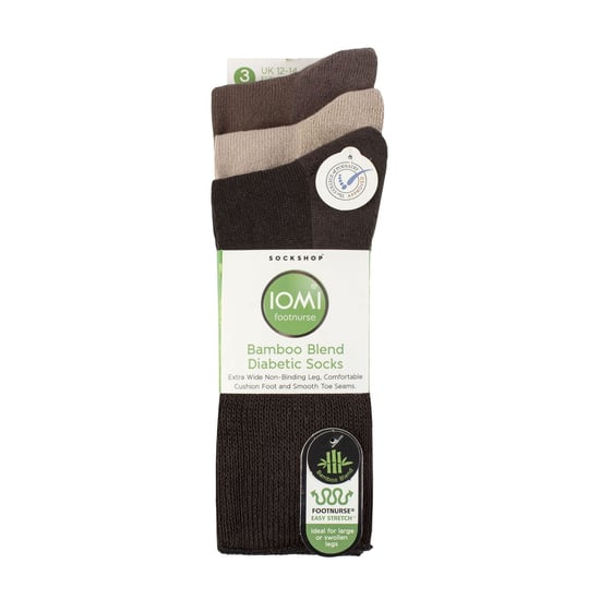 3 Pack Extra Wide Bamboo Diabetic Socks for Swollen Legs - Image 2