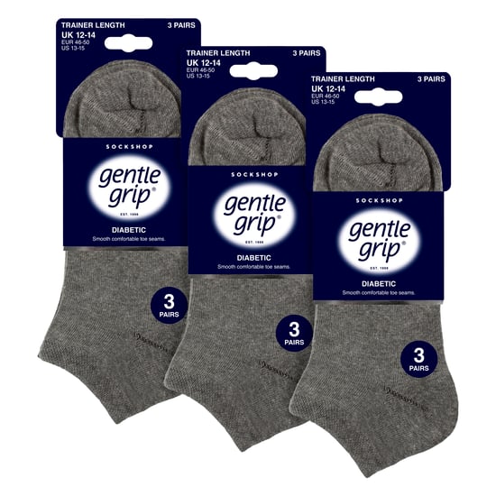 9 Pack Mens Diabetic Trainer Socks, Swollen Feet Wide Ankle Socks - Image 2