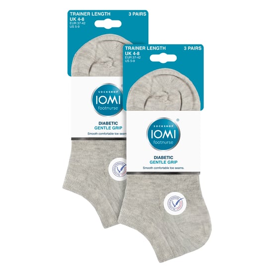 6 Pack Womens Diabetic Trainer Socks | Extra Wide Socks for Swollen Feet - Image 2