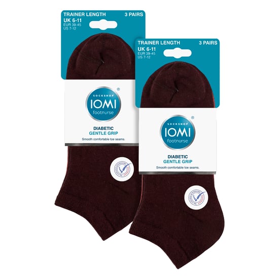 6 Pack Mens Diabetic Trainer Socks | Cushioned Foot Wide Ankle Socks - Image 2
