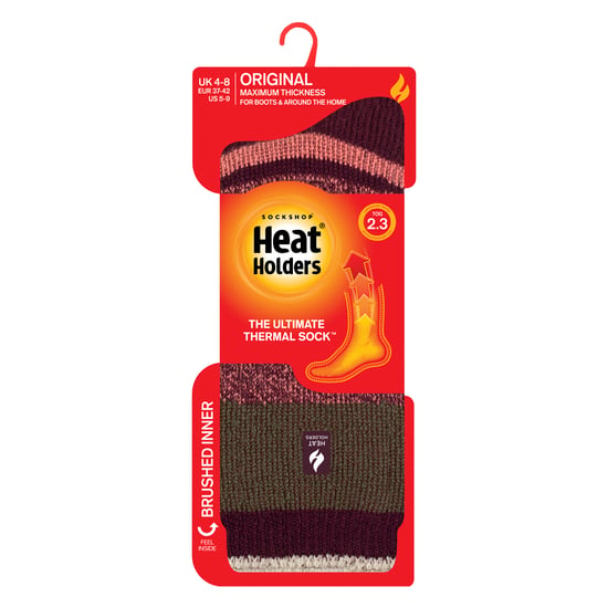 Dames Zachte Warme Winter Gestreepte Patroon Thermosokken - Image 2