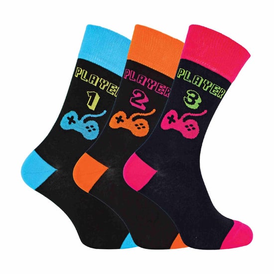 3 Pack Mens Retro Gaming Funky Novelty Video Game Socks - Image 1