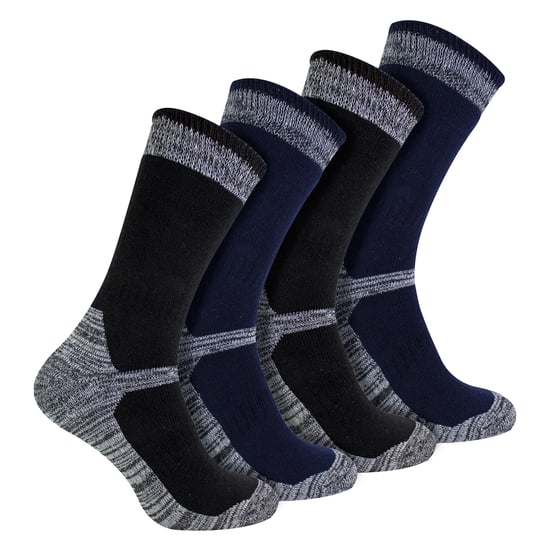 4 Pack Mens Cotton Reinforced Industrial Outdoor Work Socks - Image 1