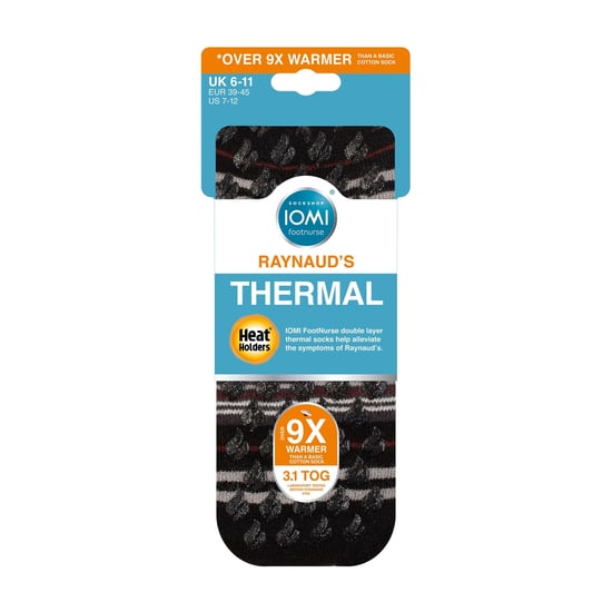 1 Pack Thick 3.1 TOG Non Slip Thermal Slipper Socks for Raynauds - Image 2
