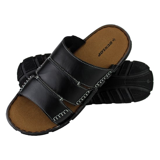 Mens Summer Beach Leather Slip On Slippers - Image 2