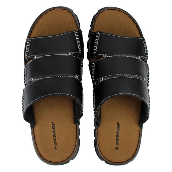 Mens Summer Beach Leather Slip On Slippers - Image 4