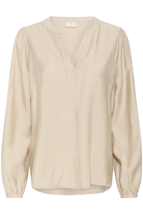 Blouse met lange mouwen Regular fit cream - Image 4