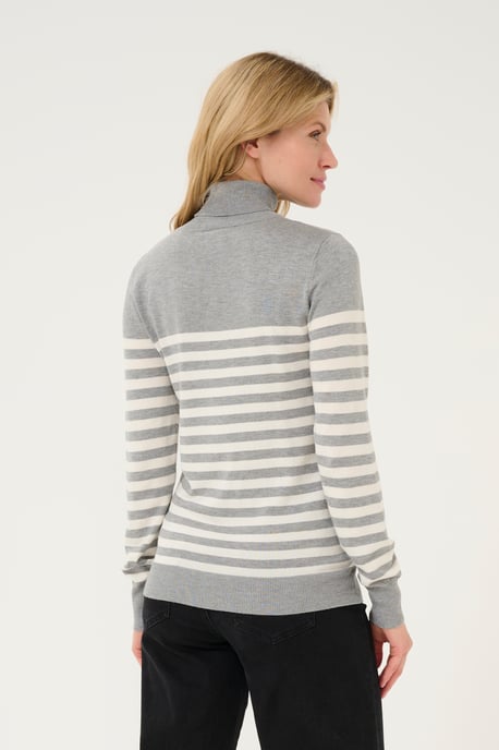 Pullover Slim fit grey white - Image 3