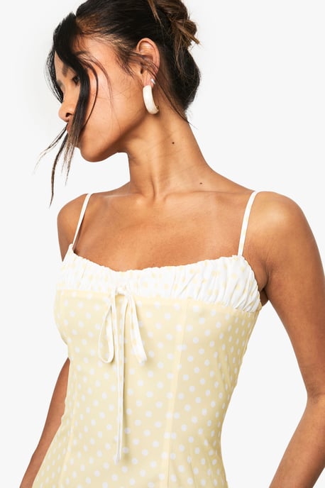 Contrast Polka Dot Mini Dress - Image 4