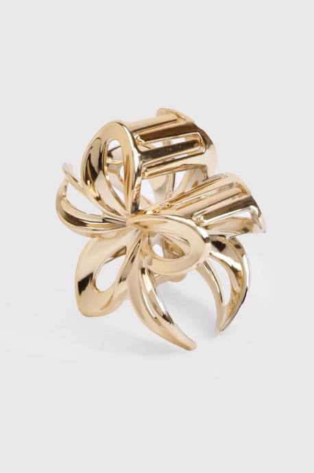 Gold Flower Claw Clip - Image 3