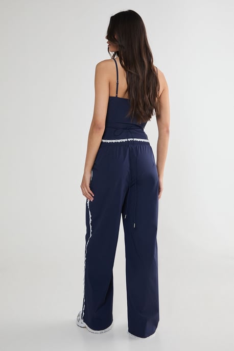 Nylon Lace Trim Straight Leg Trouser - Image 4