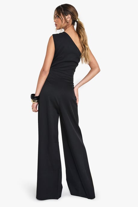Tailored One Shoulder Wide Leg Jumpsuit - Image 2