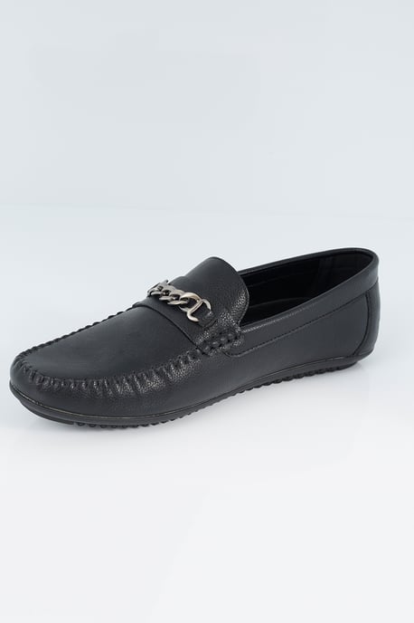 Black Pu Loafers - Image 1