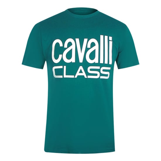 Cavalli Class Bold Brand Green T-shirt - Image 1