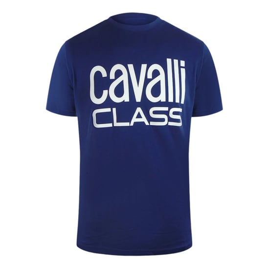 Cavalli Class Bold Brand Blue T-shirt - Image 1