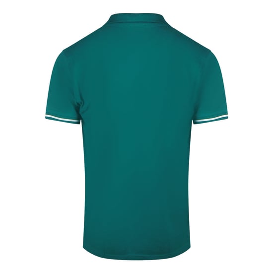 Cavalli Class Bold Stripe Collar Green Polo Shirt - Image 2
